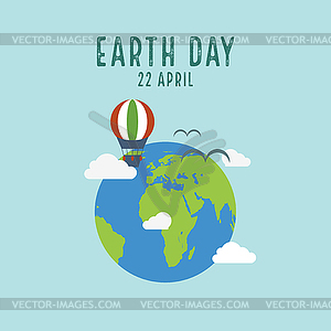 День Земли. для счастливого земного дня. в плоском стиле - стоковый клипарт