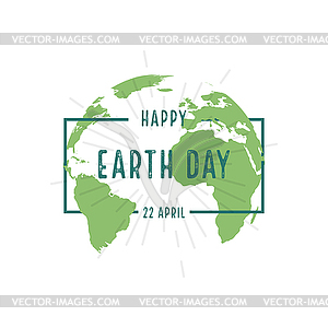 Earth day. for Happy earth day. in flat styl - vector clipart