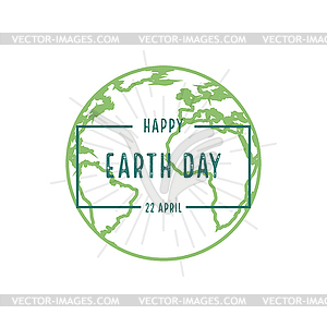 Earth day. for Happy earth day. in flat styl - vector clip art