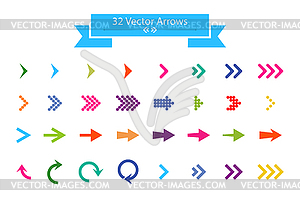 Arrows set. Arrow icon. Arrow colorful colored. - vector image