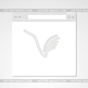 Browser window. Internet document mockup website - vector clipart