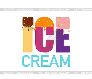 Ice cream. cartoon or flat design. Ice cream symbol - vector clipart