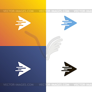 Arrow fast design logo. Arrows icon  - vector image