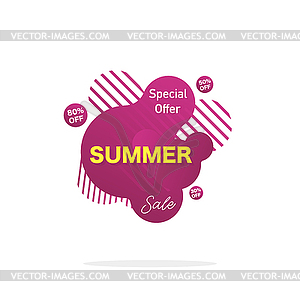 Liquid design. Special offer pocter. Abstract shape - vector clipart