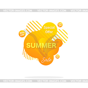 Liquid design. Special offer pocter. Abstract shape - color vector clipart
