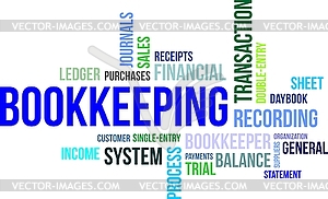 Word cloud bookkeeping - vector clip art