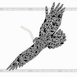 Flying eagle - vector clipart