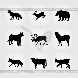Icons animals - vector clipart