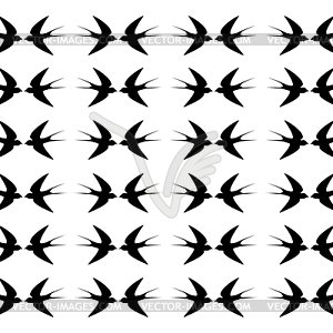 Hand-drawn swallows - vector image