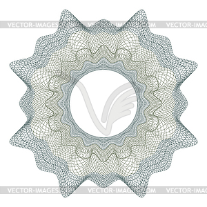 Guilloche decorative element - vector image