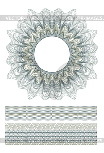 Set of guilloche decorative elements - vector clip art