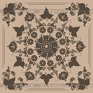 Seamless pattern with floral ornament - vector image