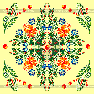 Seamless pattern with floral ornament - vector clip art