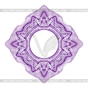 Guilloche decorative element - royalty-free vector clipart