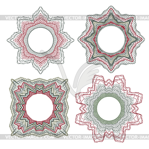 Guilloche elements for design certificate and diploma - vector clip art