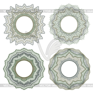 Guilloche elements for design certificate and diploma - vector clipart / vector image