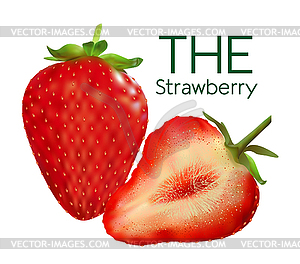 Figure ripe strawberries - vector image