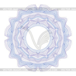 Guilloche decorative element for design diploma - vector clipart