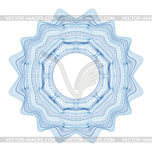 Guilloche decorative element for design certificate - vector image