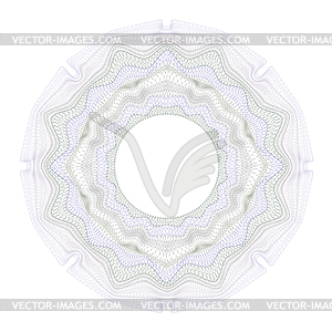Guilloche decorative element for design diploma - vector clipart