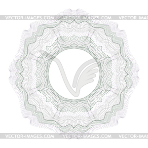 Guilloche decorative element for design diploma - vector image