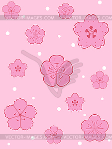 Background pink flowers - vector clipart