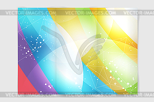 Business card template. Abstract triangle design an - vector clipart