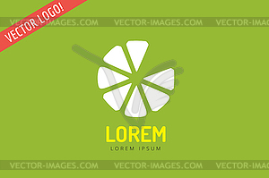 Lime or lemon fruit drink logo icon template design - vector clip art