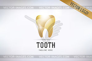 Tooth Icon logo template. Health, medical or - color vector clipart