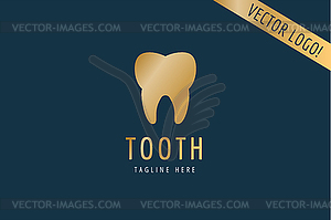 Tooth Icon logo template. Health, medical or - vector clipart