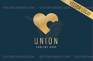 Heart Icon logo template. Love, health, doctor or - vector image