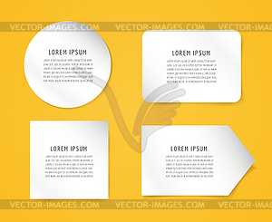 Form blank template. Business card, paper and - vector clipart