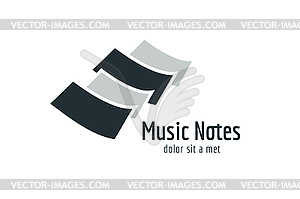 Abstract music piano keys logo icon. Melody, - vector clipart