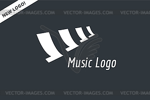 Abstract music piano keys logo icon. Melody, - vector EPS clipart