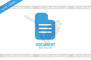 Abstract document template logo icon. Back to - vector clip art