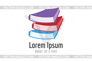 Book template logo icon. Back to school. - vector clipart