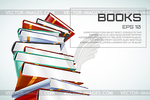 Book 3d . Back to school. Education, university, - vector image