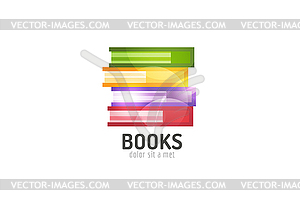 Book template logo icon. Back to school. - vector clipart