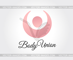 Abstract human logo template for branding and design - vector image