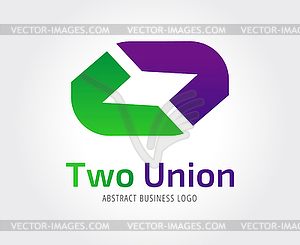 Абстрактный шаблон союз логотип для брендинга и дизайна - векторный клипарт / векторное изображение