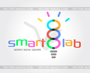 Abstract lamp logo template for branding and design - vector clipart