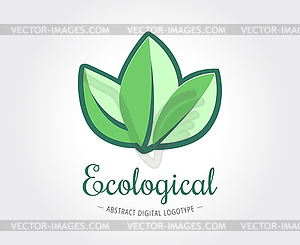 Abstract nature logo template for branding and - vector clipart