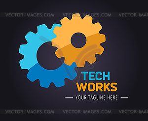 Abstract technology logo template for branding and - vector clipart