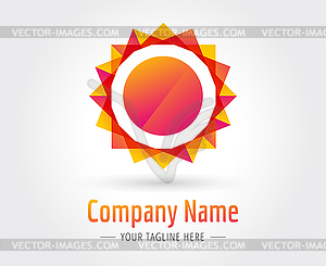 Abstract logo template for branding and design - vector clip art