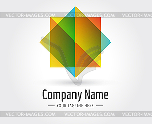 Abstract star logo template for branding and design - vector clip art