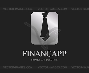 Abstract finance app logo template for branding - vector clip art