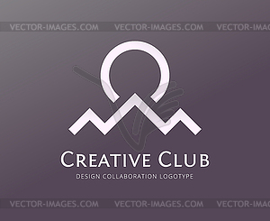 Abstract union logo template for branding and design - vector image