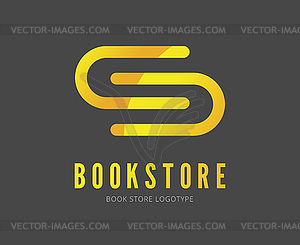 Abstract book logo template for branding and design - vector image