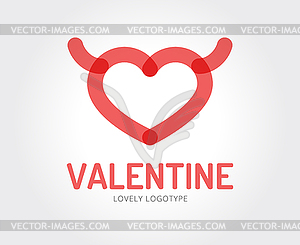 Abstract valentine logo template for branding and - vector EPS clipart