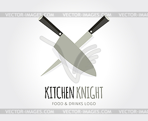 Абстрактный шаблон нож логотип для брендинга и дизайна - векторный эскиз